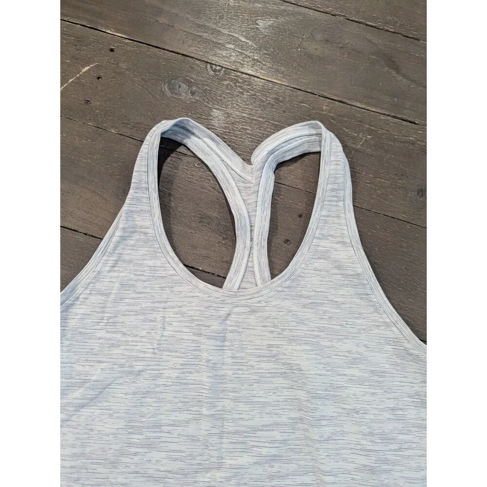 Lululemon Cool Racerback II Tank Size 4? Wee Are From Space White Ice Gray‎